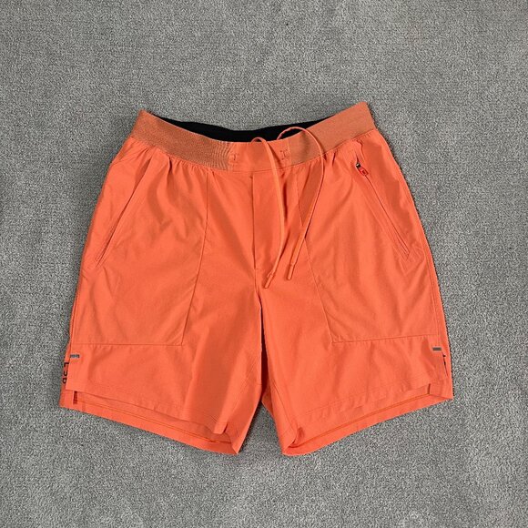 Lululemon License To Train Linerless Orange Short 7” Athletic Men's Size Medium - Picture 1 of 6